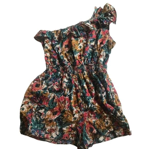 Fire los angeles Beautiful print romper Women's Size Small extremely stretchy wa - Picture 2 of 8